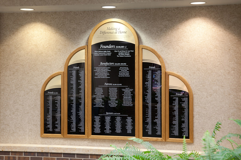 Finley Hospital Recognition Display