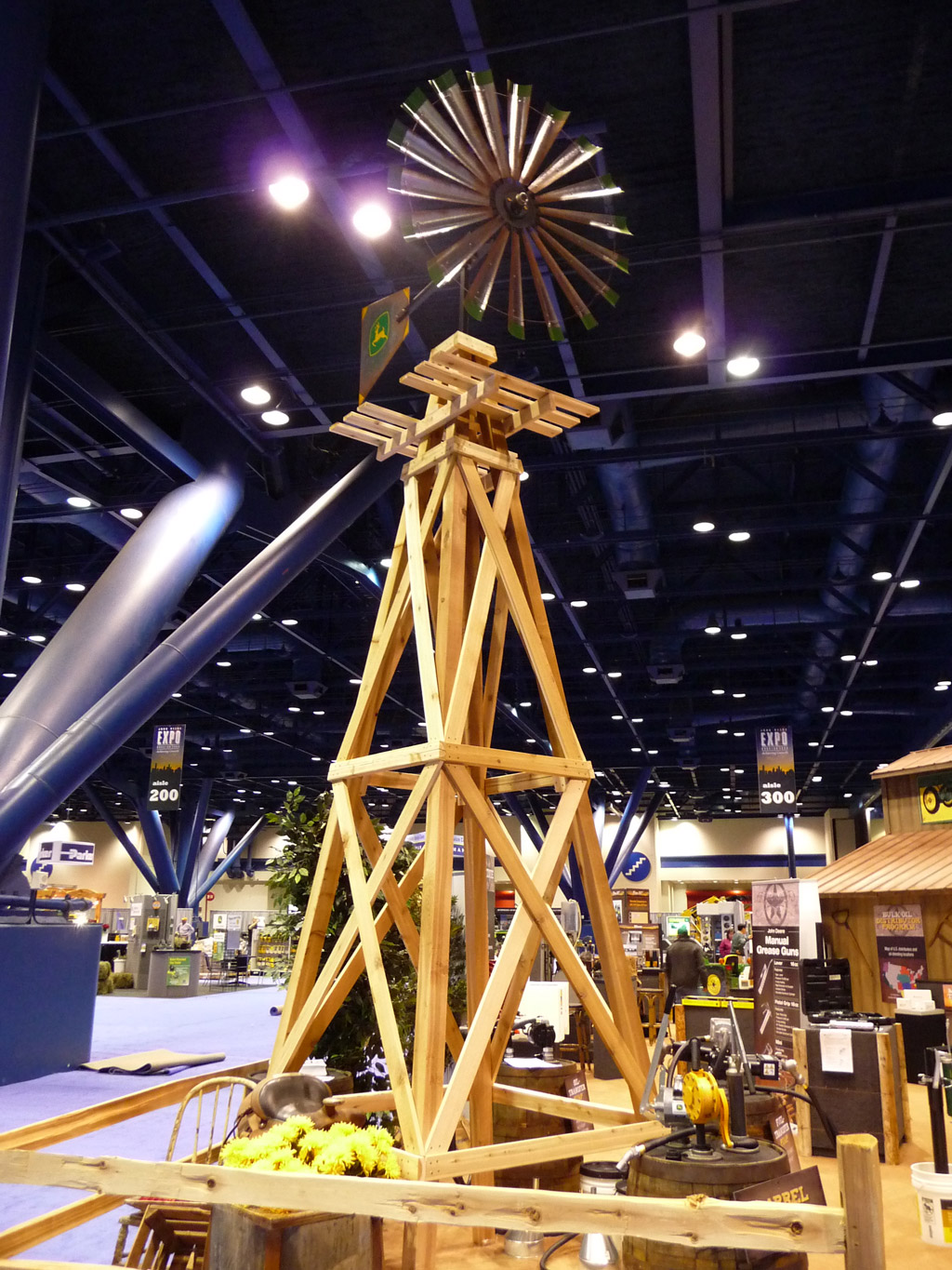 John Deere Oil Booth Display Windmill