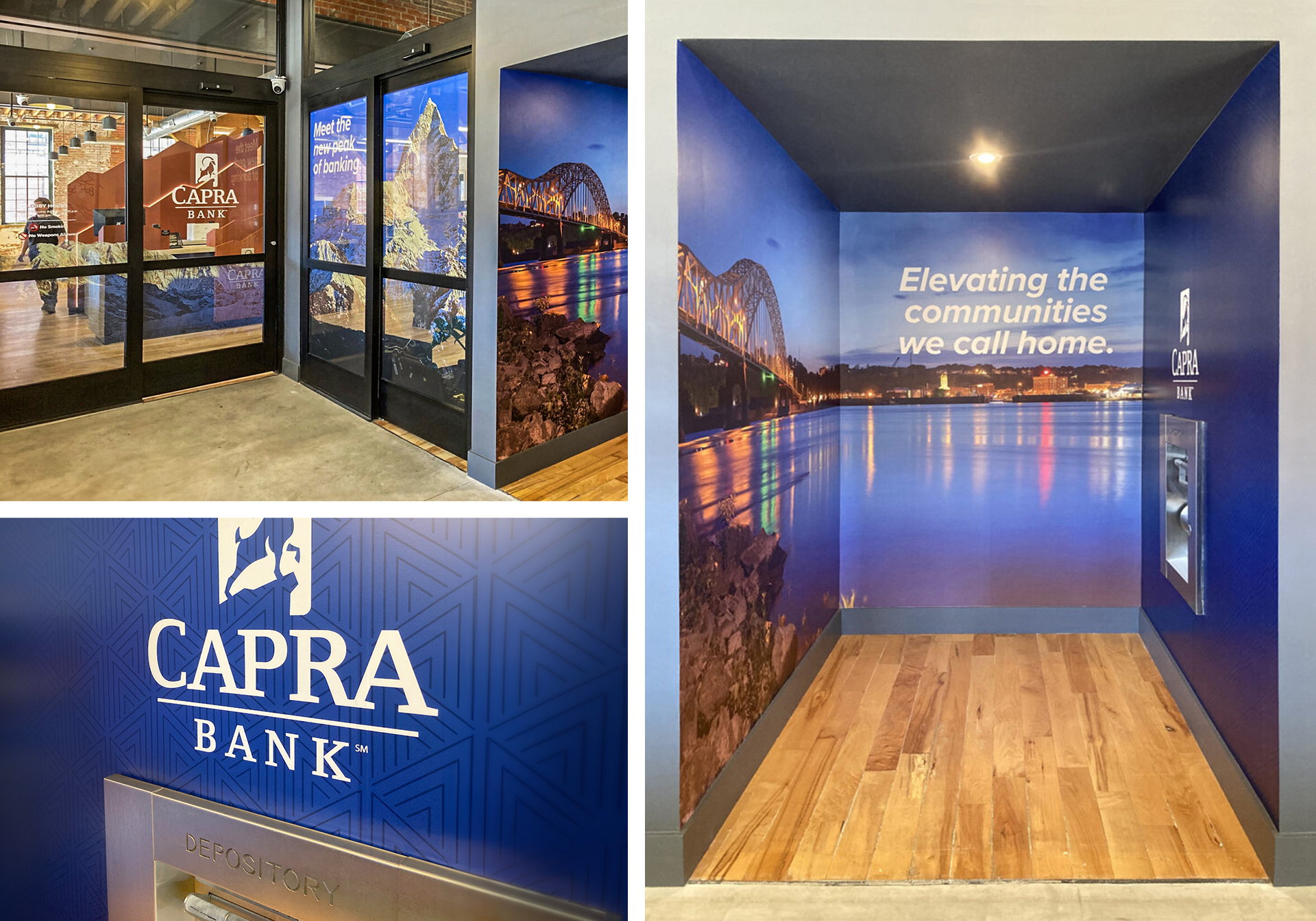 Capra Bank Office Design Wall Graphics