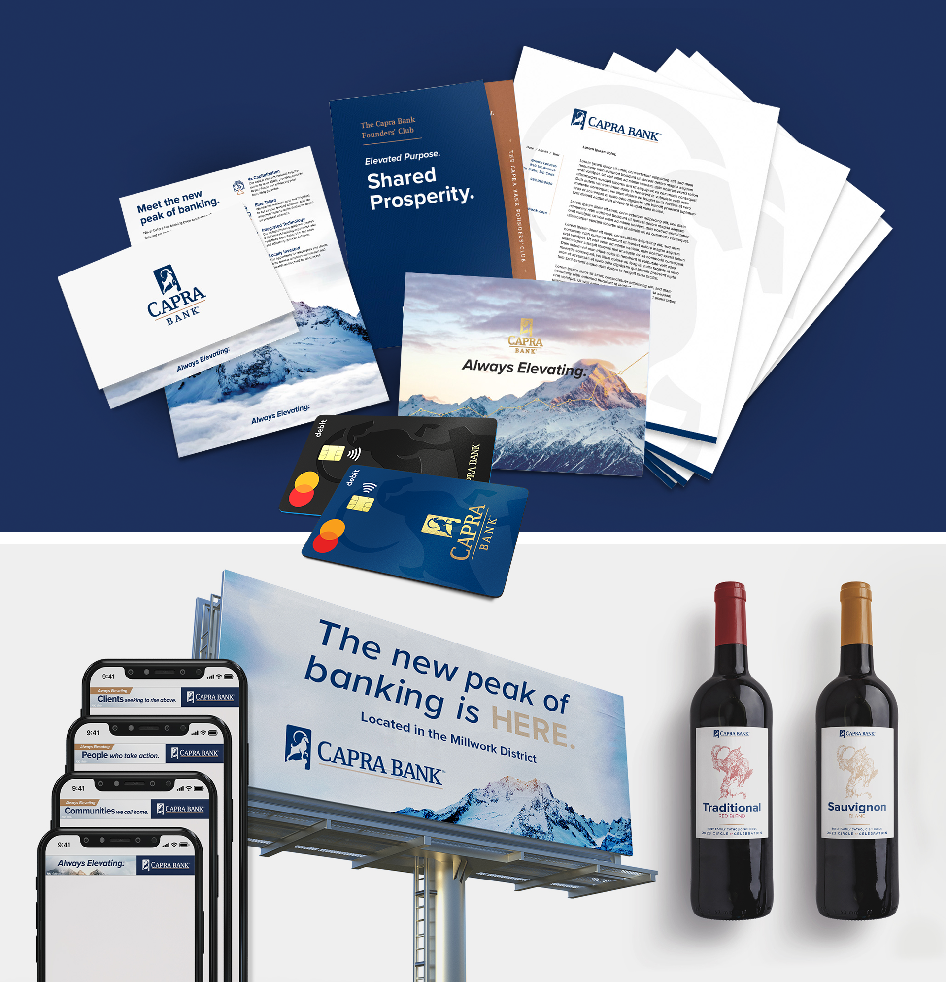 Capra Bank Marketing Collateral Materials