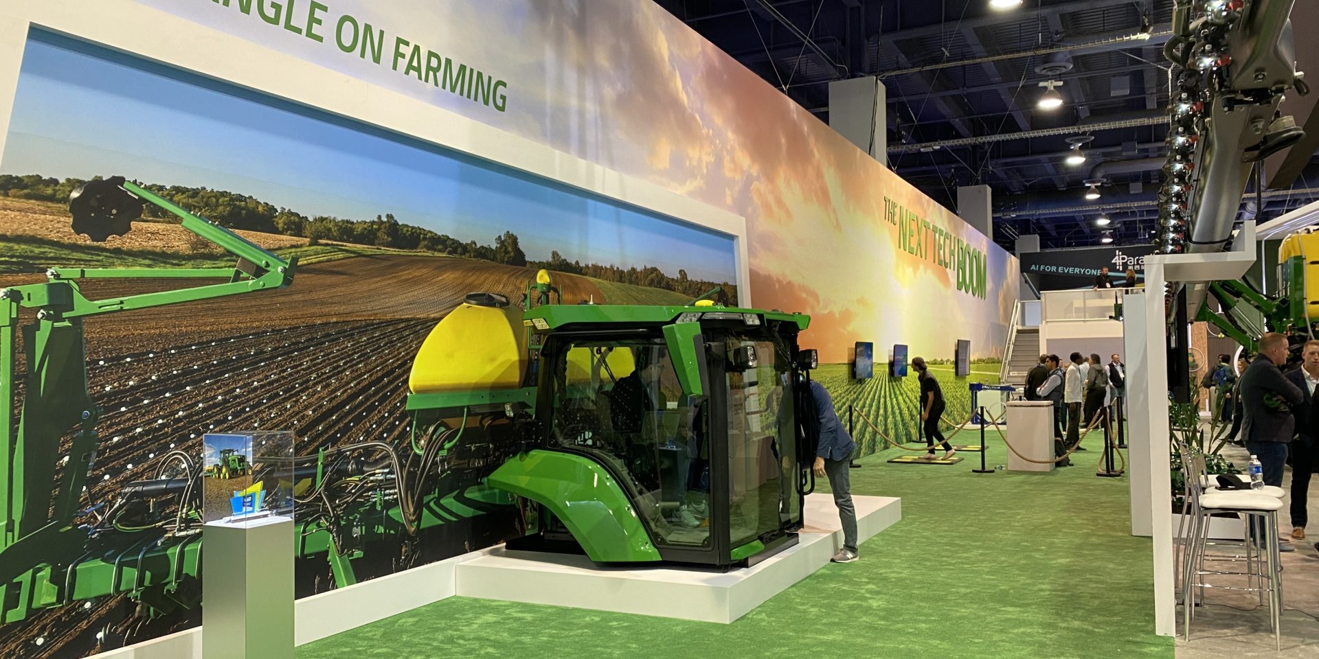 John Deere CES 2020 Booth, Life sized tractor display